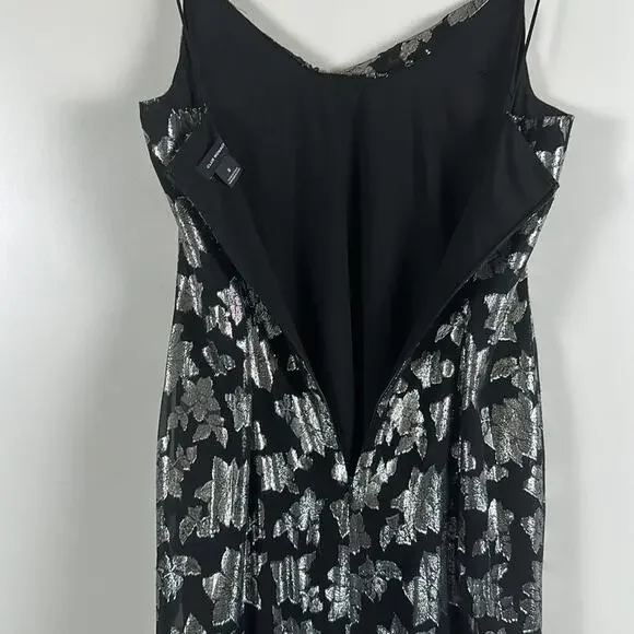 Club Monaco Silk Jacquard Slip Midi Dress Size 0 - Picture 9 of 12